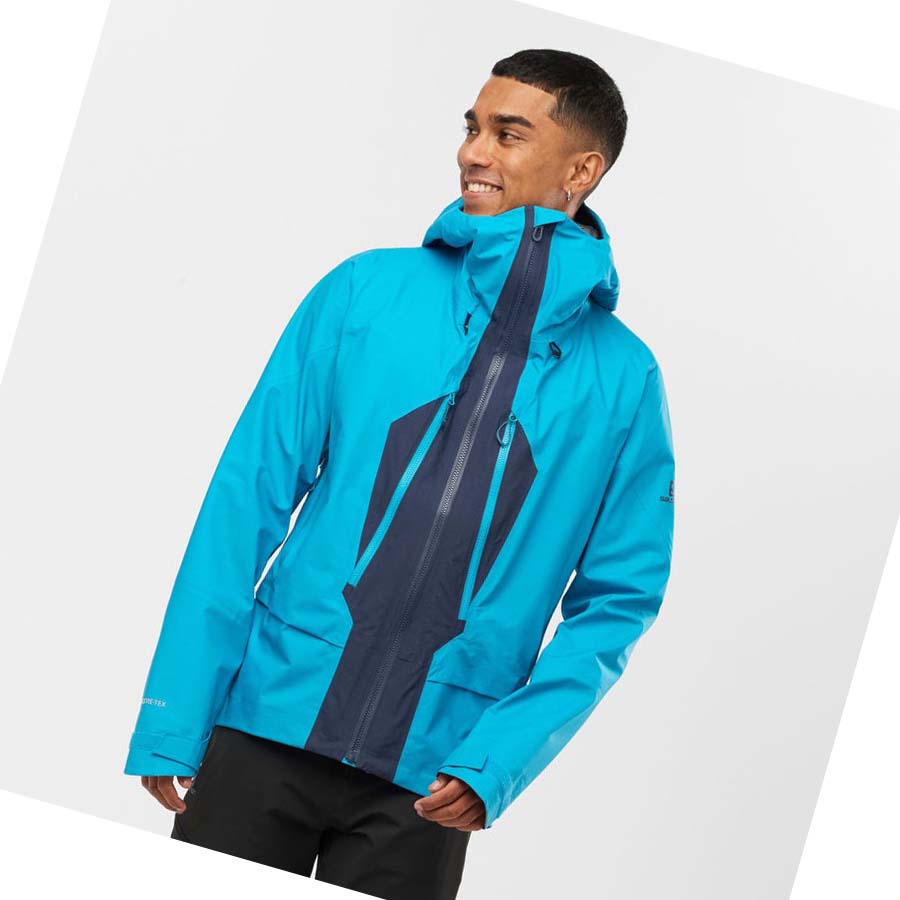 Chaquetas Salomon OUTPEAK GORE-TEX WATERPROOF 3L Hombre Azules | MX 3277MQZ